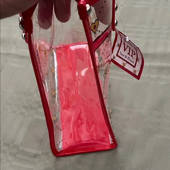 Brighton Red and Gold Heart-Pattern Tote - Picture 7 of 10